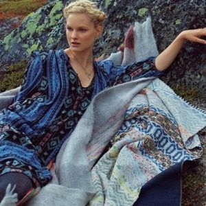 Anthropologie Holding Horses Western Pullover Dress "Winter Moon"